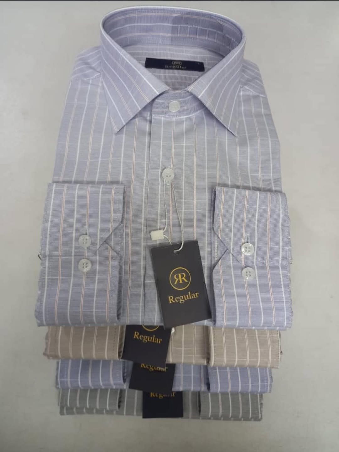 پیراهن مردانه تترون راه راه آستین بلند