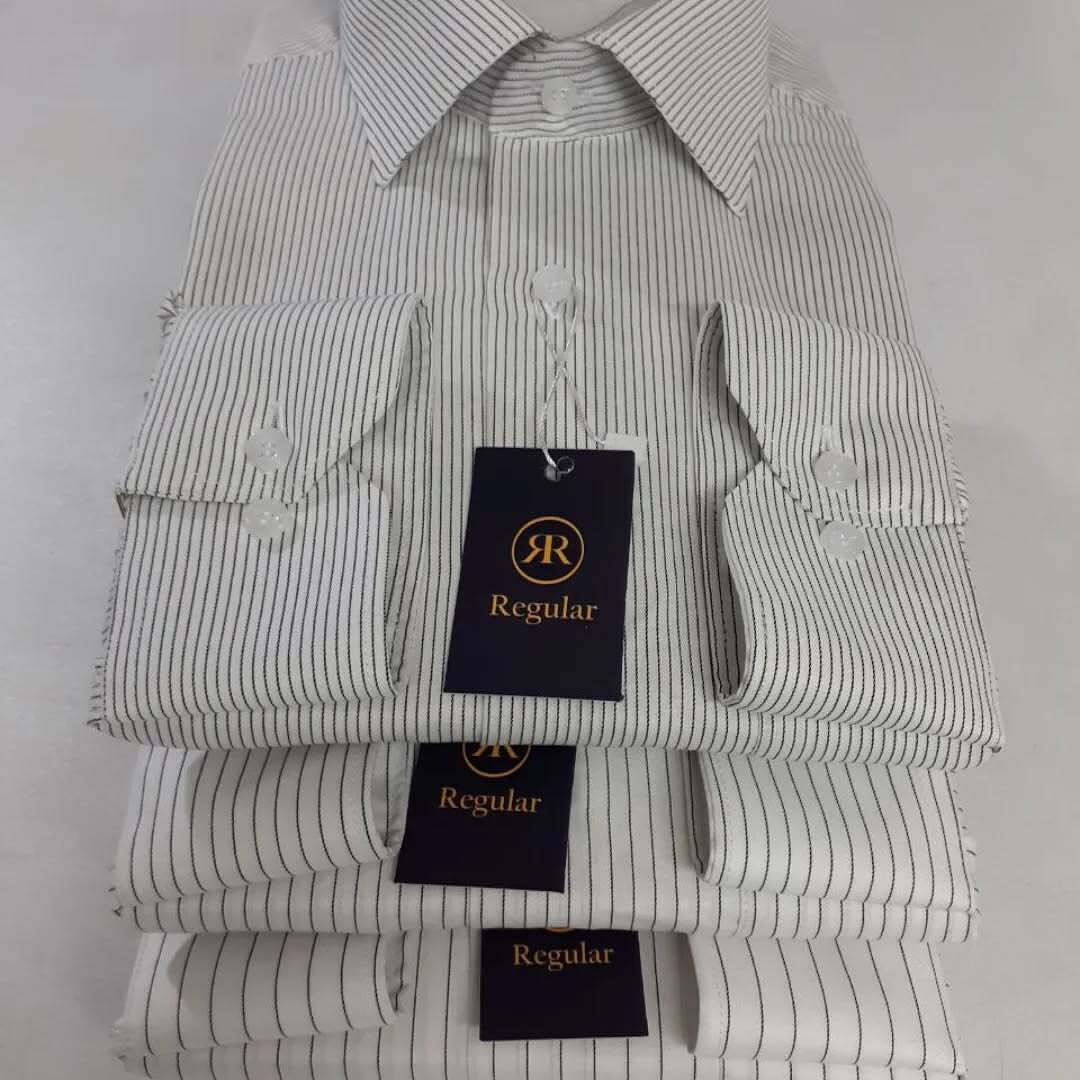 پیراهن مردانه تترون راه راه آستین بلند راه