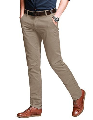 شلوار مردانه کتان کش رنگ کرم