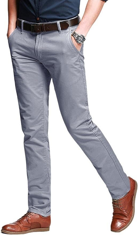 شلوار مردانه کتان کش رنگ طوسی