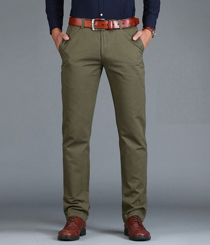 شلوار مردانه کتان کش رنگ سبز